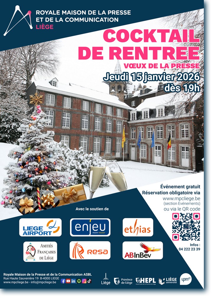 Invitation cocktail des Voeux de la RMPC Li&egrave;ge