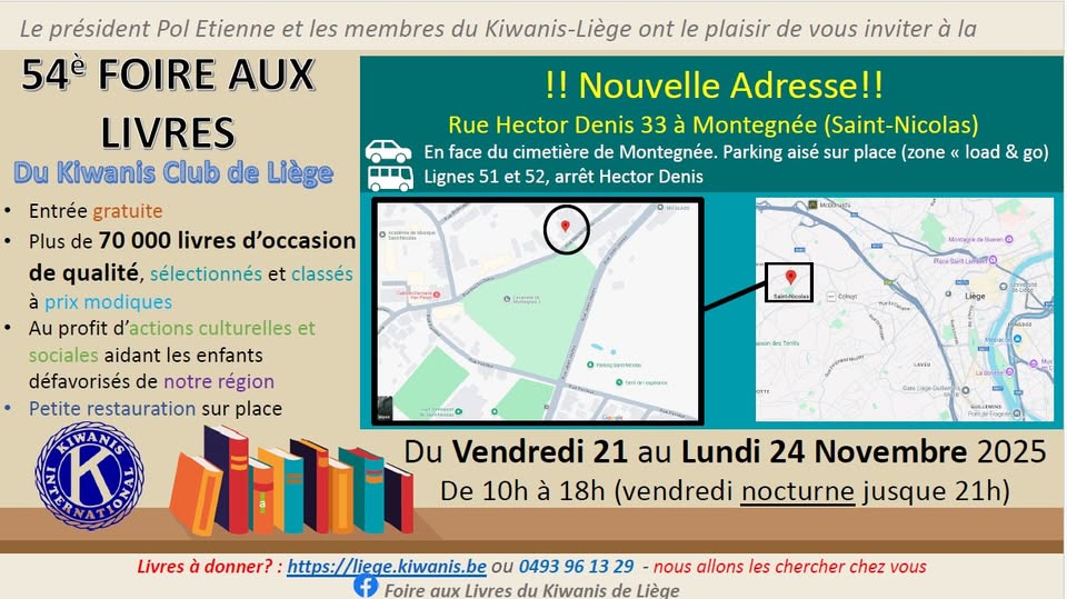 Kiwanis, 54e Foire aux livres