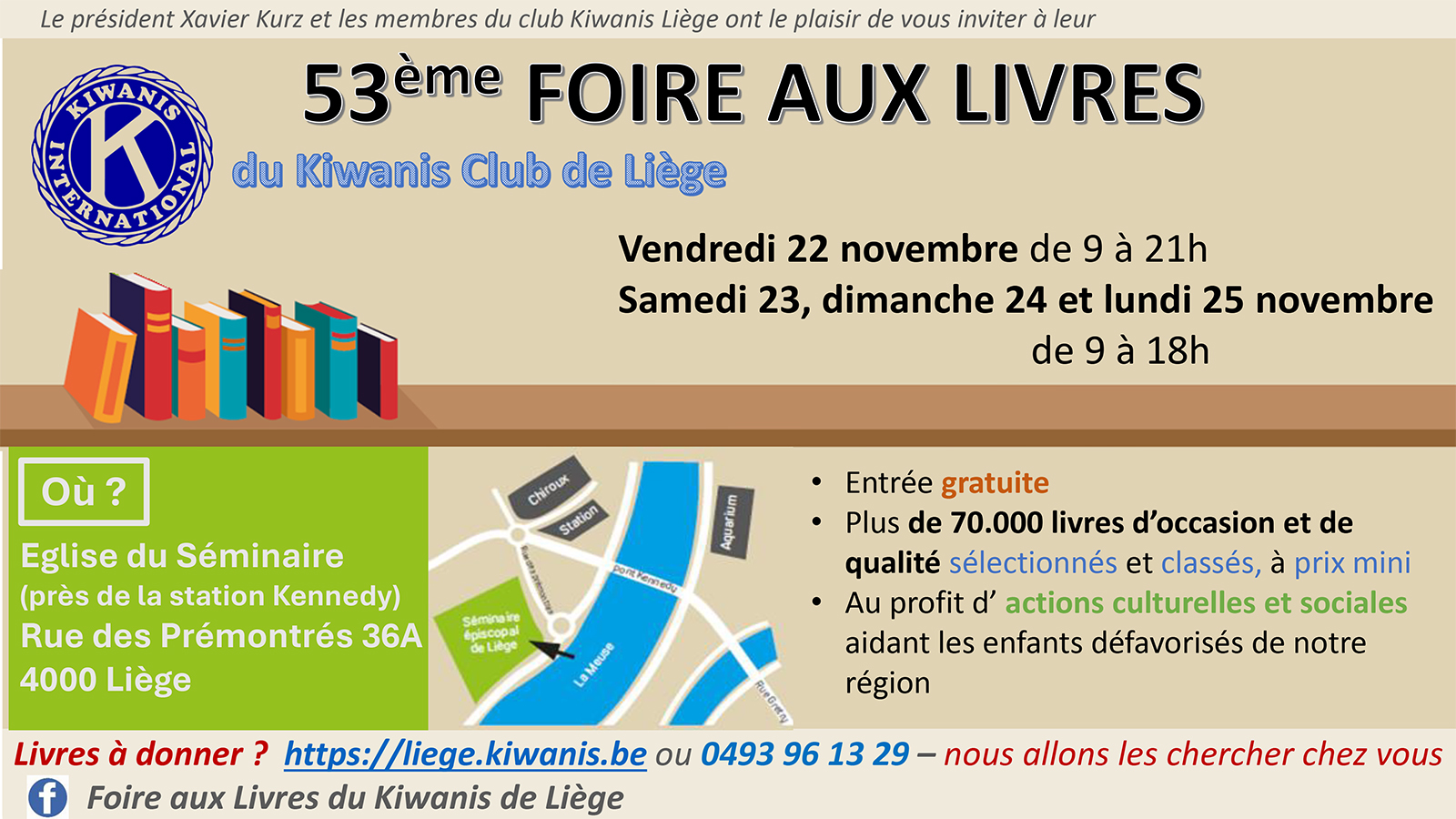 Foire aux Livres 2024 du Kiwanis Li&egrave;ge